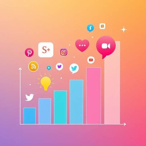 Digital marketing course illustration showing social media icons and a marketing graph.